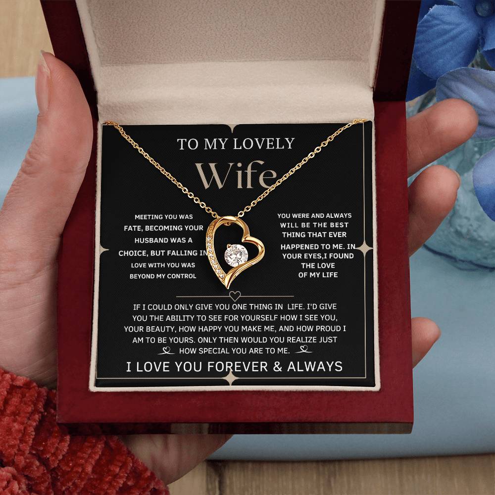 Custom To My Wife Necklace, Christmas Gifts For Women, Anniversary Gift For Wife