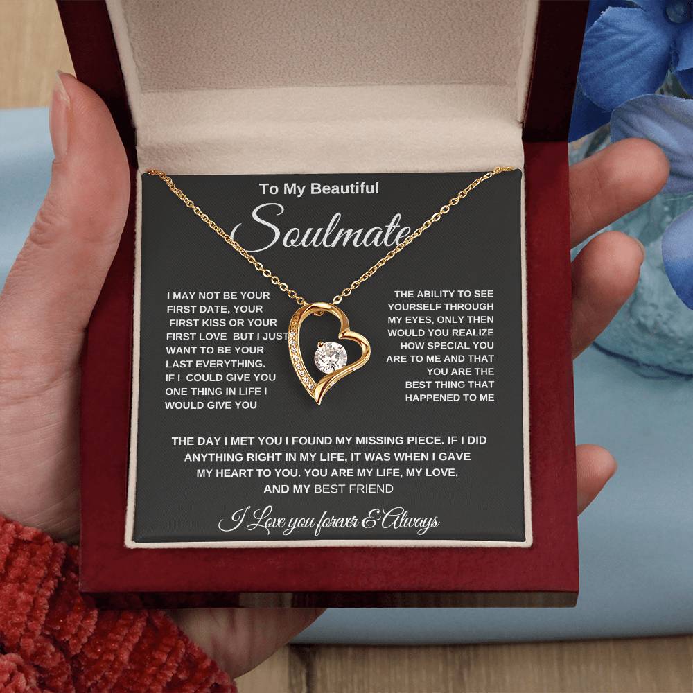 Anniversary Gift Soulmate Necklace for Wife" "Valentine's Day Soulmate Necklace for Her" "Christmas Gift Soulmate Necklace for Wife