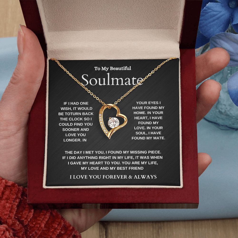 SOULMATE  NECKLACE DIFT IDEA FOR WIFE GIRLFRIEND CHRISTMAS BIRTHDAY GIFT