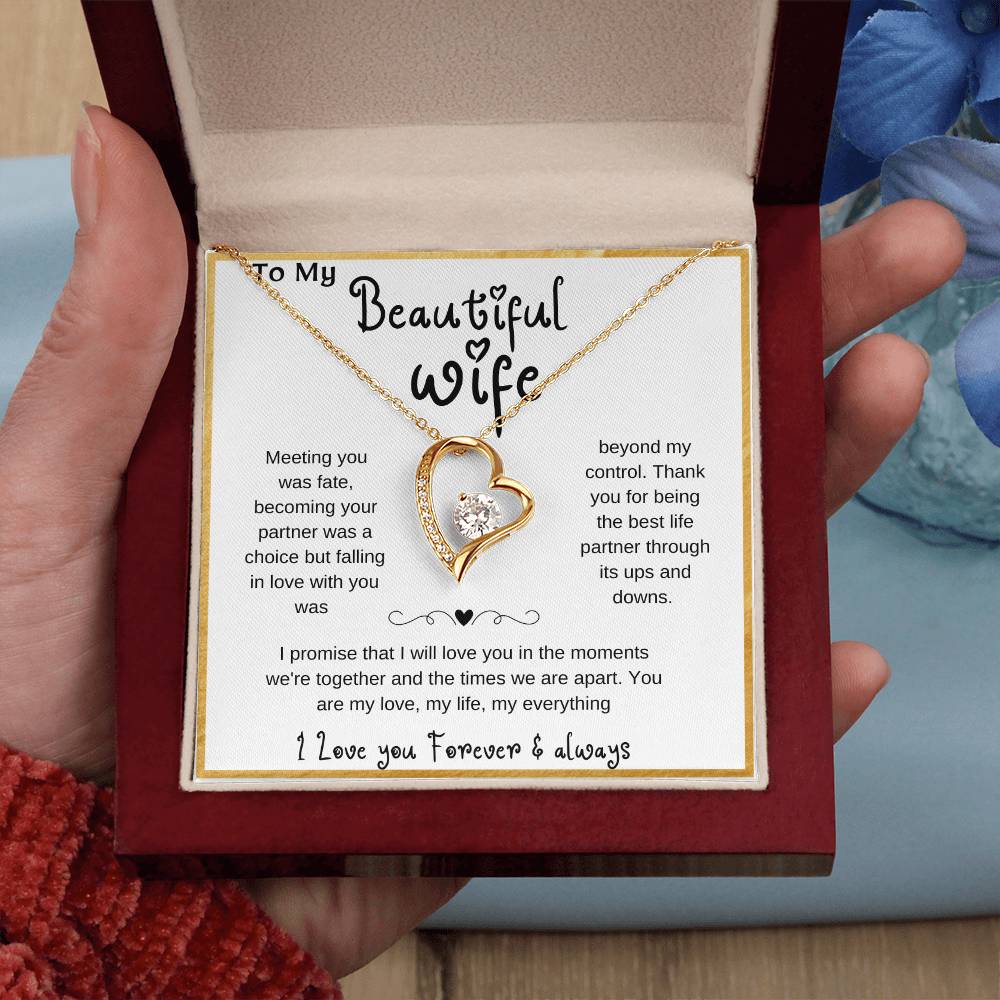 Wife soulmate necklace, Romantic partner jewelry, Special B-day gift for my wife