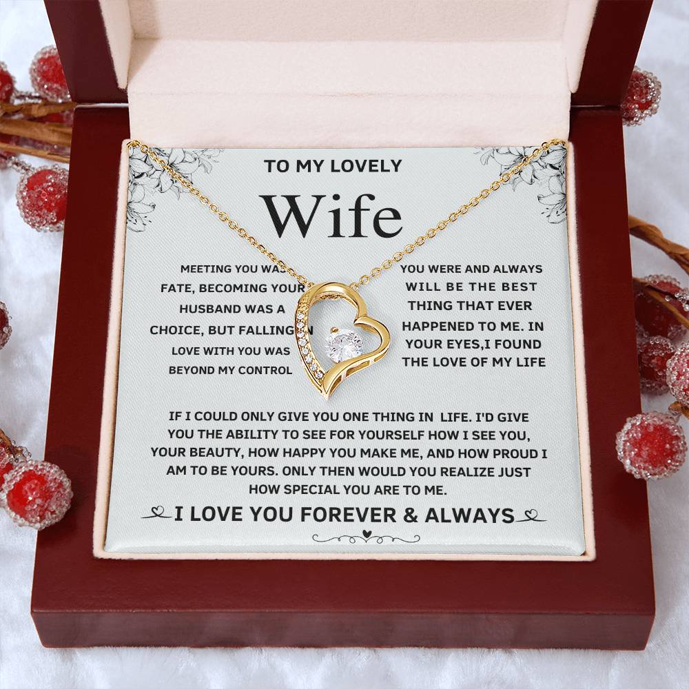 Custom To My Wife Necklace, Christmas Gifts For Women, Anniversary Gift For Wife