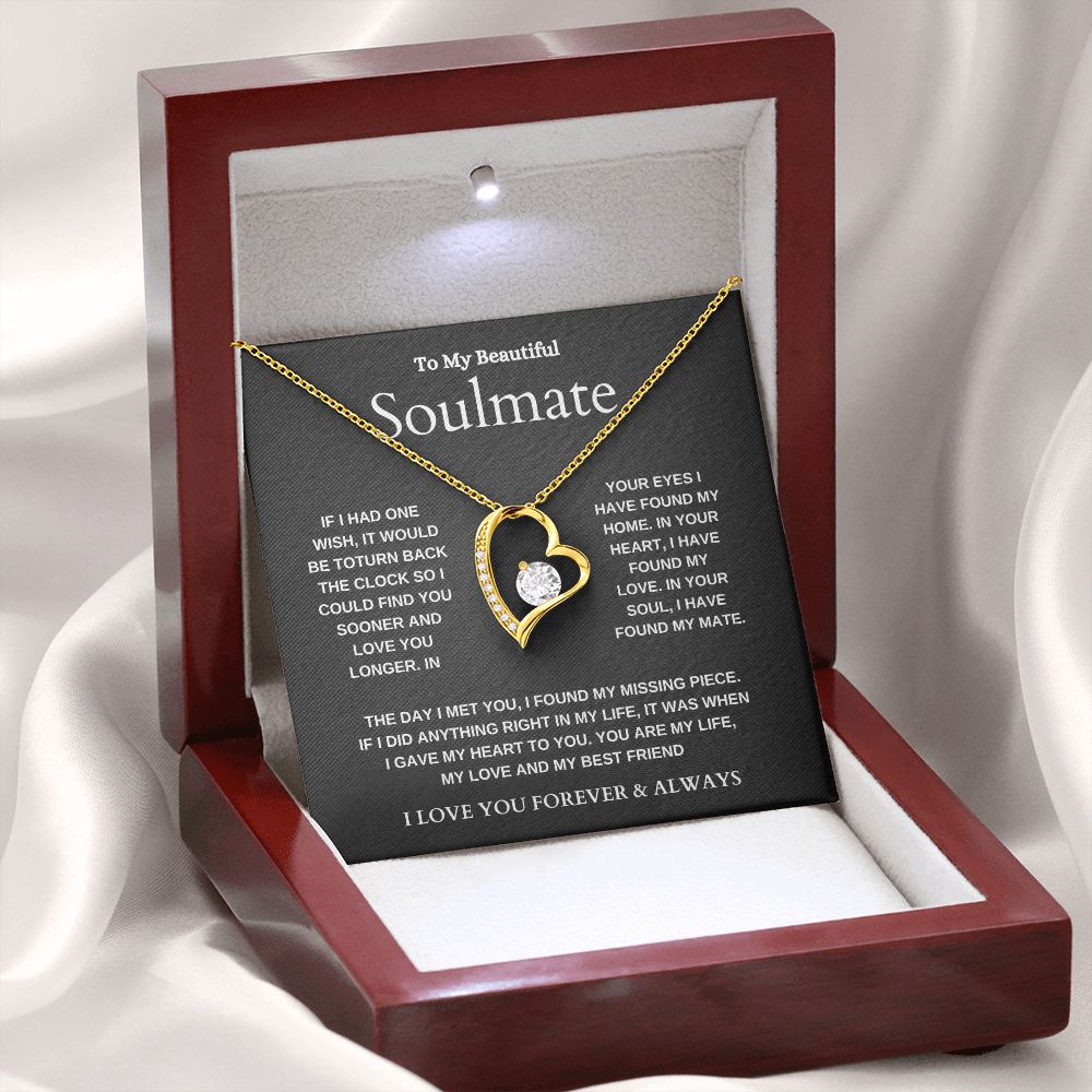 SOULMATE  NECKLACE DIFT IDEA FOR WIFE GIRLFRIEND CHRISTMAS BIRTHDAY GIFT