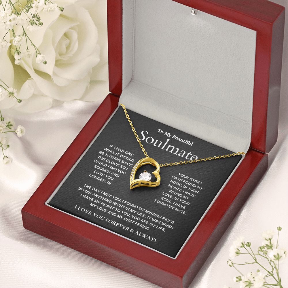 SOULMATE  NECKLACE DIFT IDEA FOR WIFE GIRLFRIEND CHRISTMAS BIRTHDAY GIFT