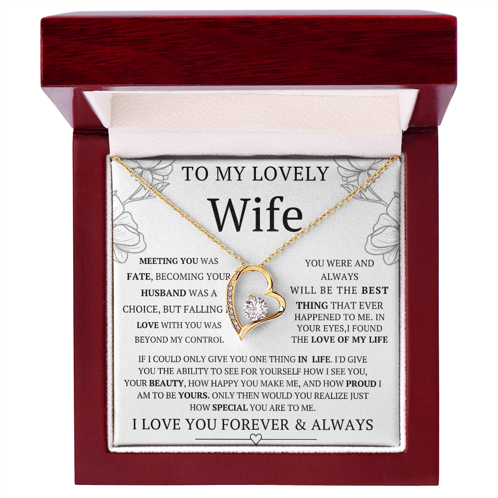 Wife Necklace Gift for Wife Anniversary Birthday Valentine Jewelry