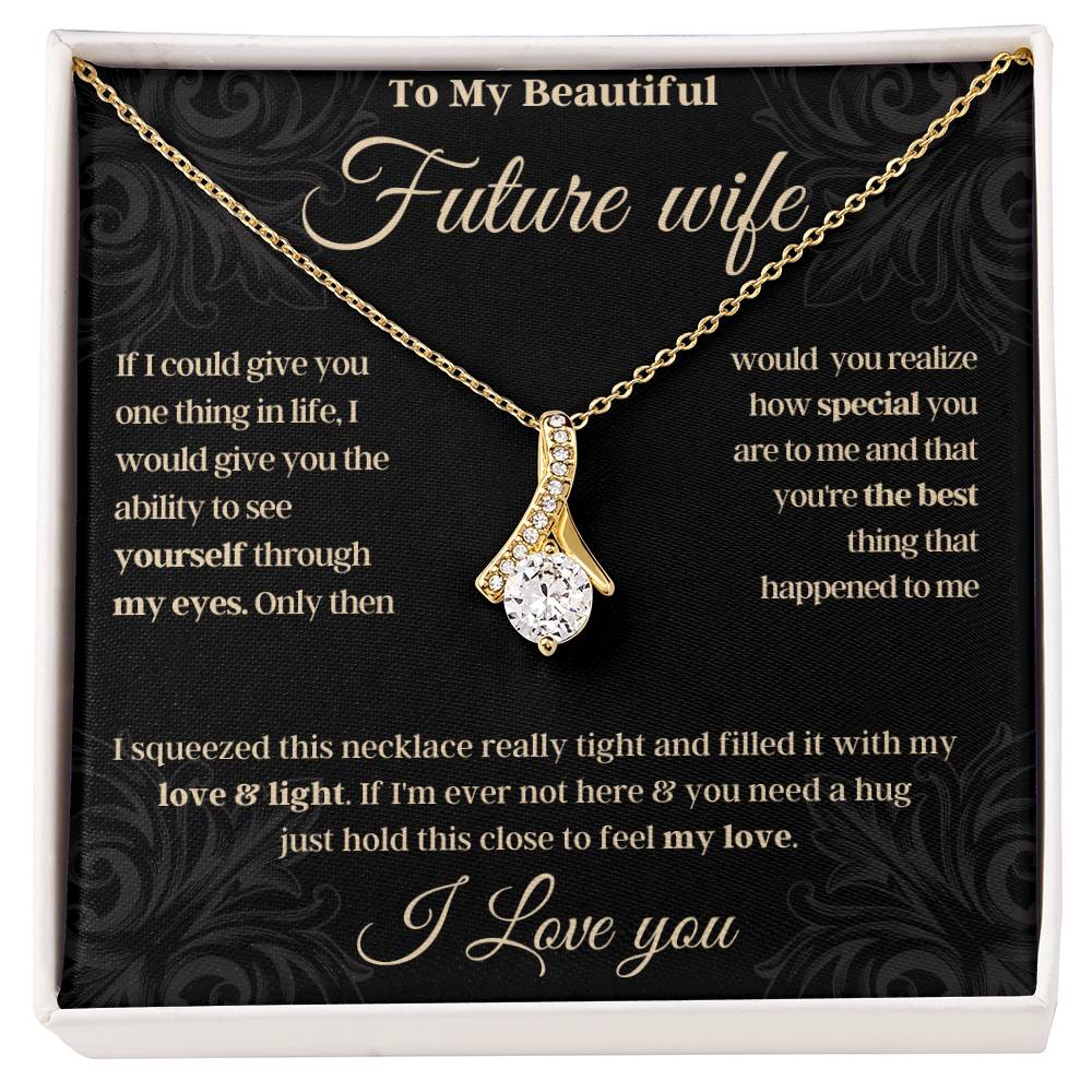 future wide gift necklace ,engagement gift for fiancé