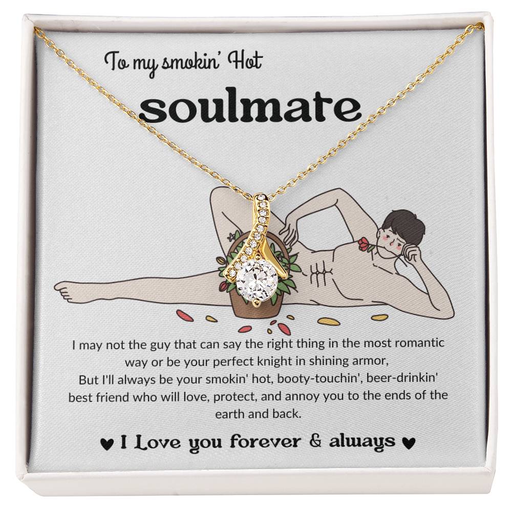 Sentimental Soulmate Necklace Gift,Meaningful Soulmate Necklace Gift for Anniversary,Unique wife Necklace Gift