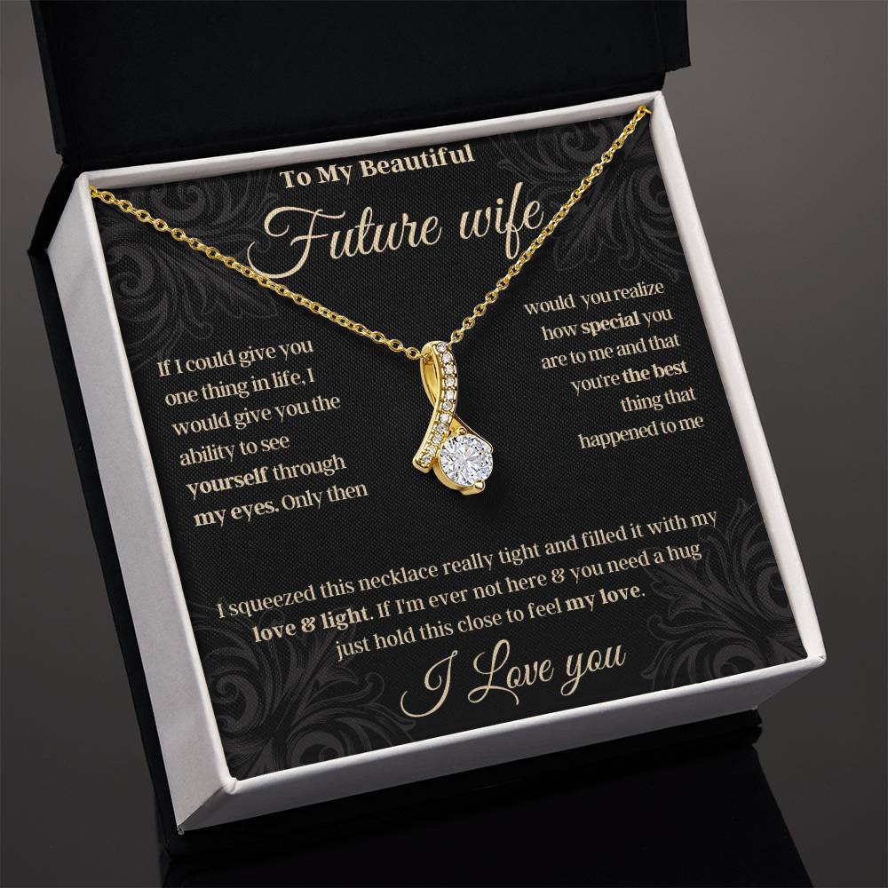 future wide gift necklace ,engagement gift for fiancé