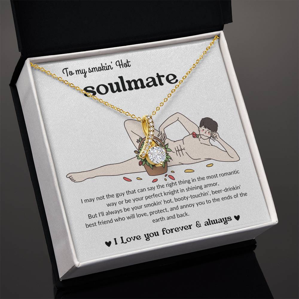 Sentimental Soulmate Necklace Gift,Meaningful Soulmate Necklace Gift for Anniversary,Unique wife Necklace Gift