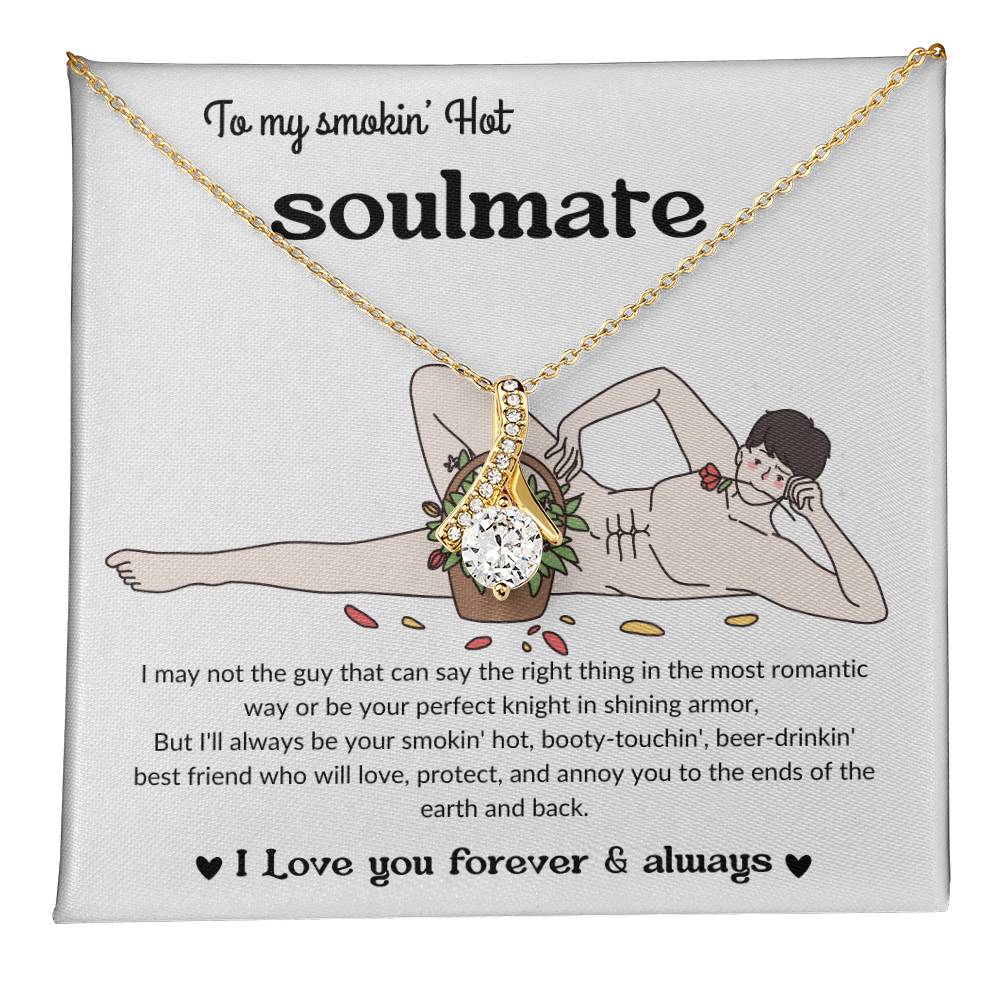 Sentimental Soulmate Necklace Gift,Meaningful Soulmate Necklace Gift for Anniversary,Unique wife Necklace Gift