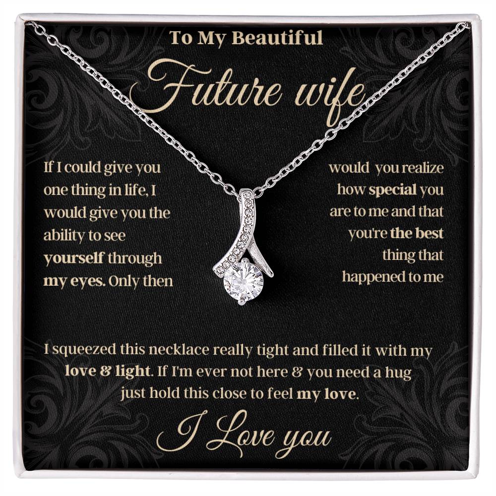 future wide gift necklace ,engagement gift for fiancé