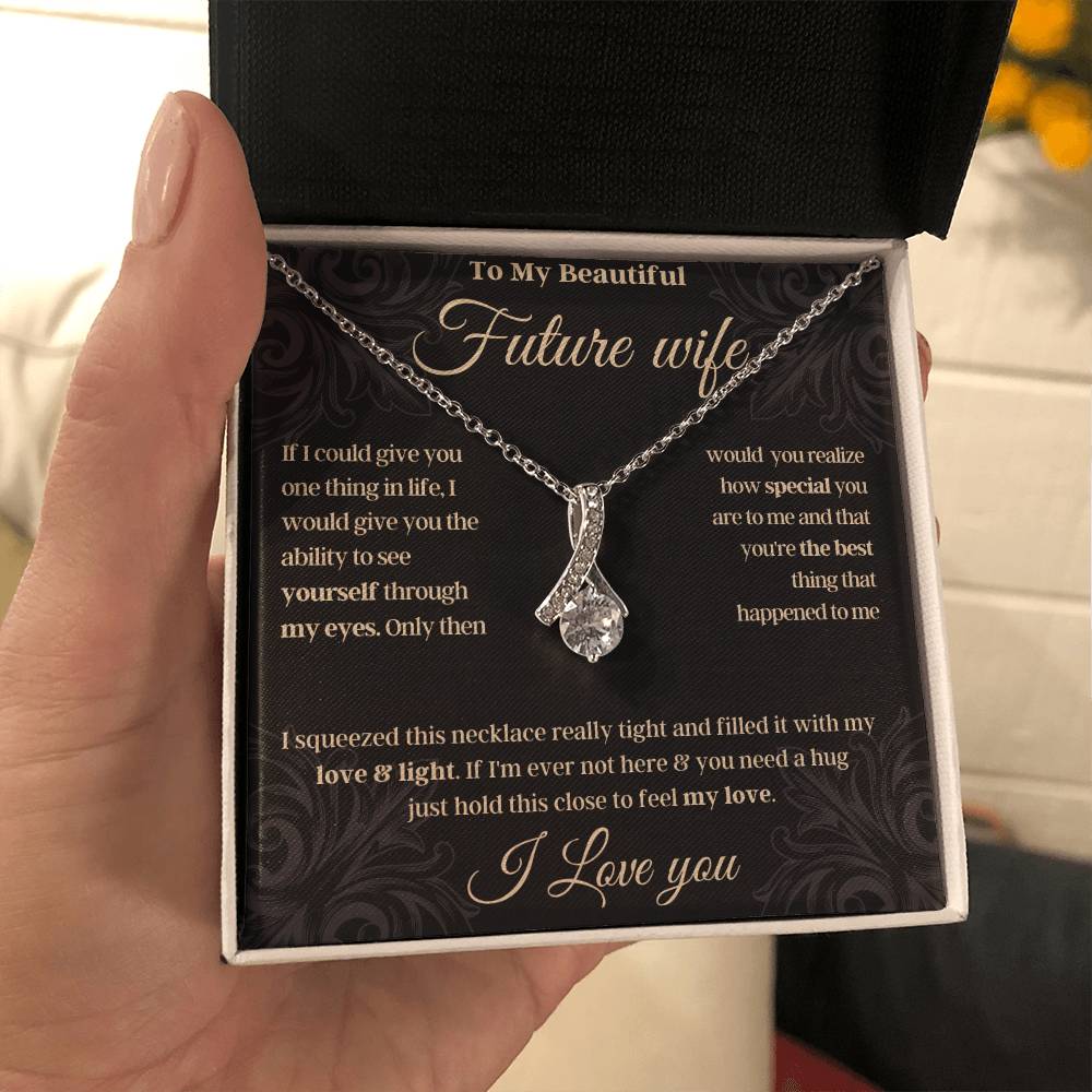 future wide gift necklace ,engagement gift for fiancé