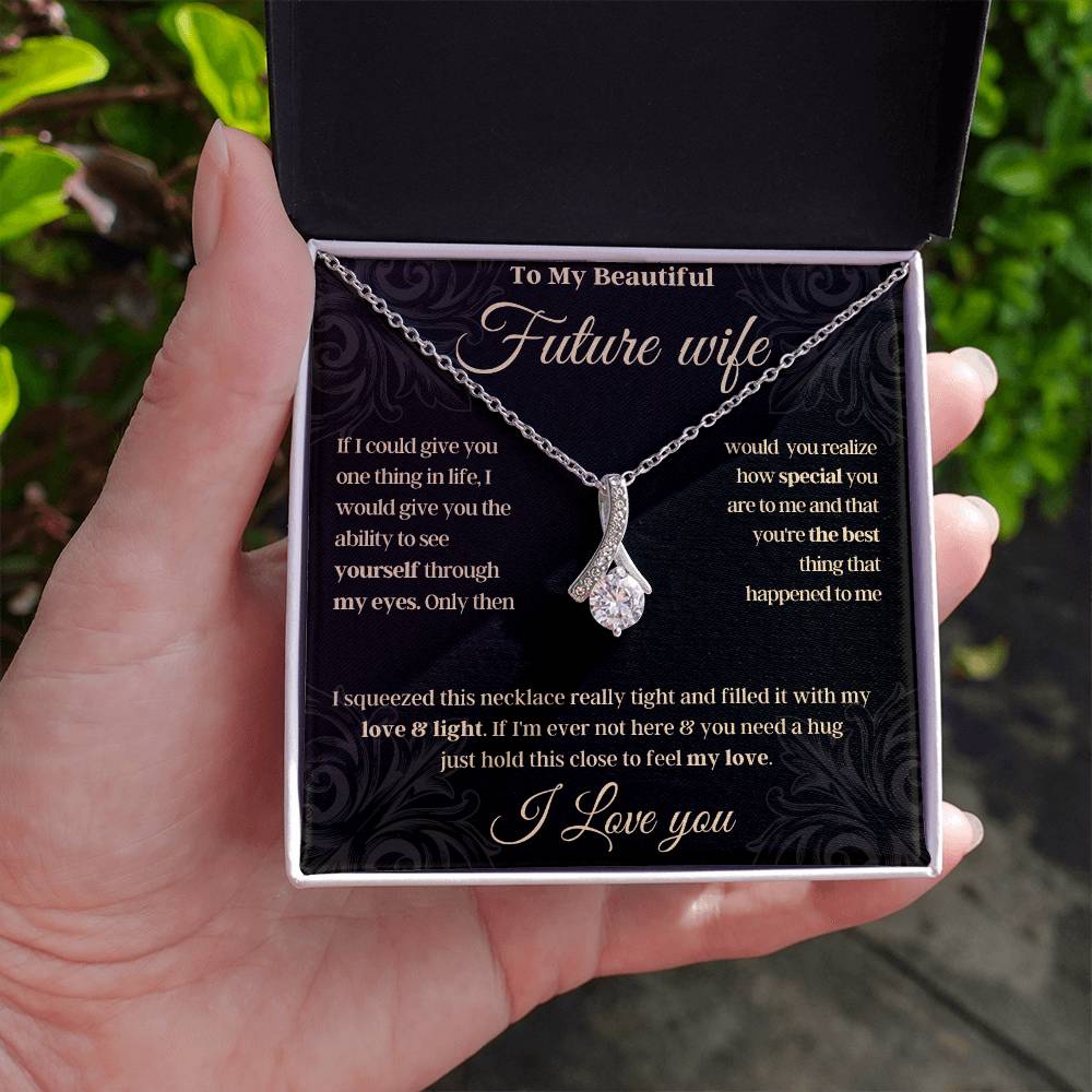 future wide gift necklace ,engagement gift for fiancé