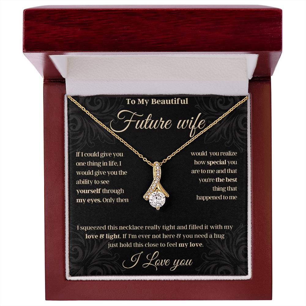 future wide gift necklace ,engagement gift for fiancé