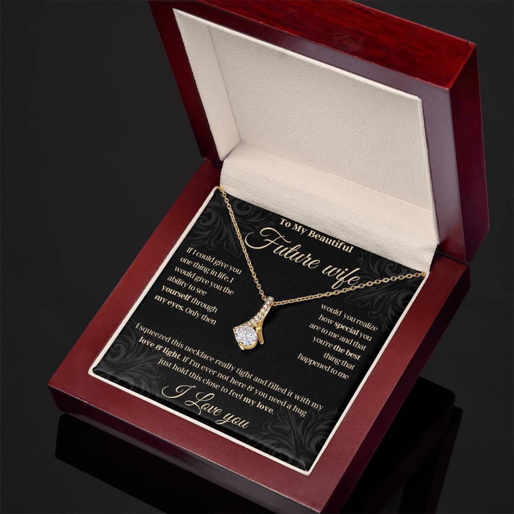 future wide gift necklace ,engagement gift for fiancé