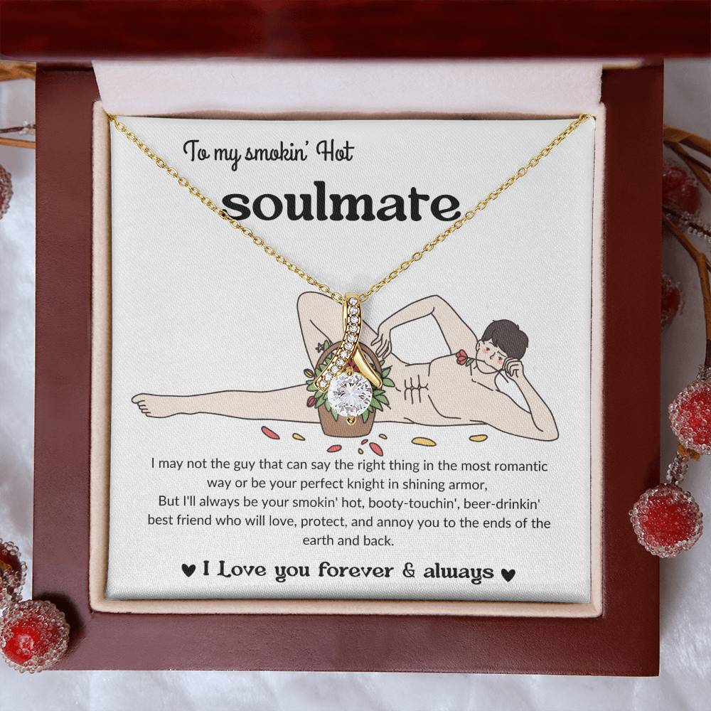 Sentimental Soulmate Necklace Gift,Meaningful Soulmate Necklace Gift for Anniversary,Unique wife Necklace Gift