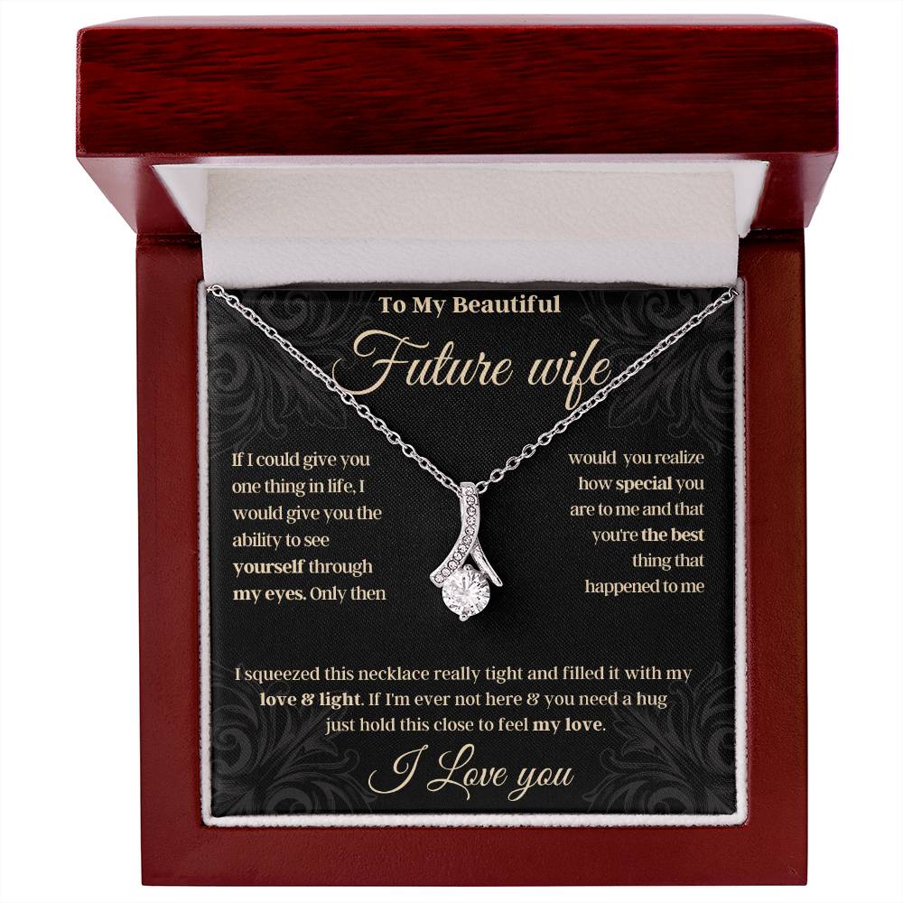 future wide gift necklace ,engagement gift for fiancé