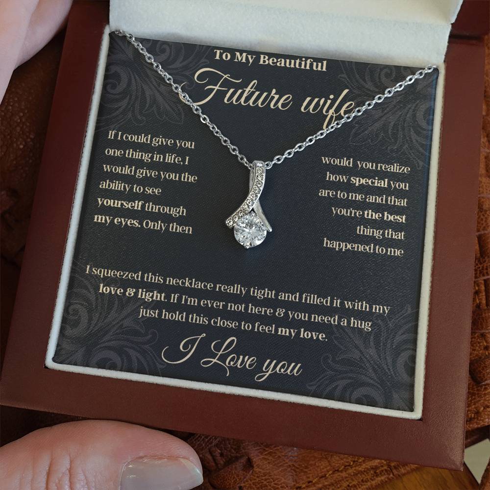 future wide gift necklace ,engagement gift for fiancé