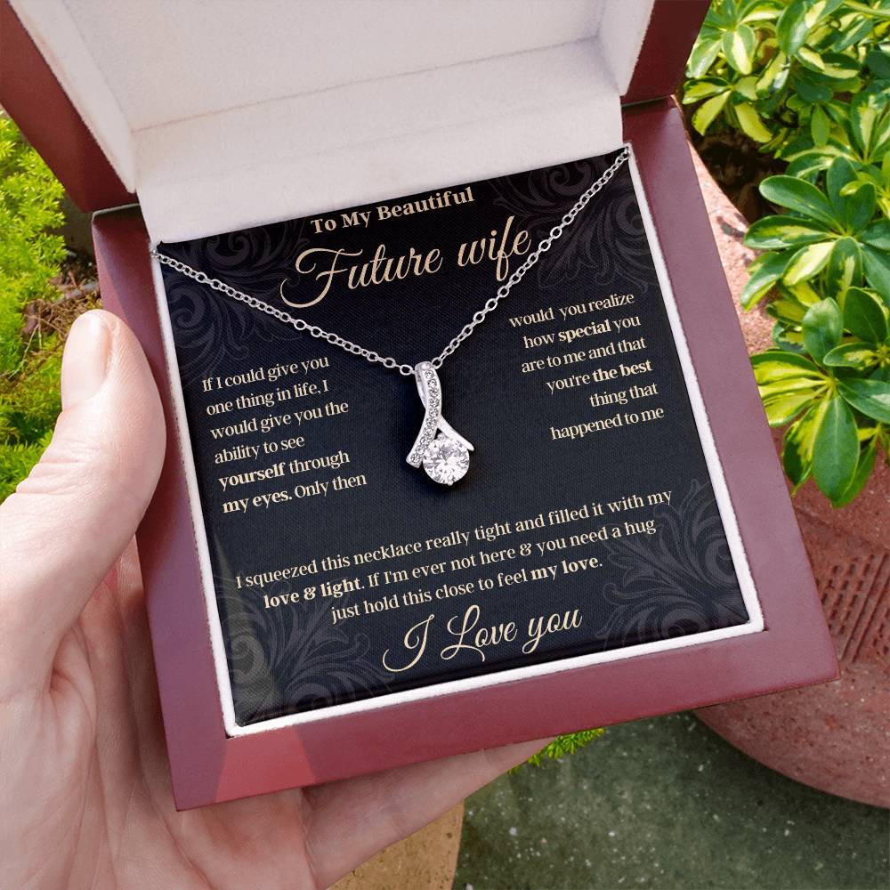 future wide gift necklace ,engagement gift for fiancé