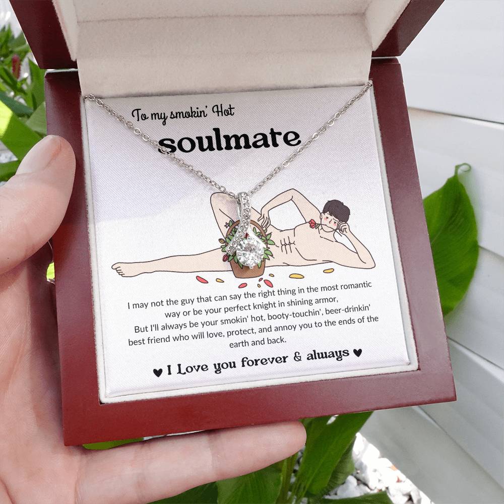 Sentimental Soulmate Necklace Gift,Meaningful Soulmate Necklace Gift for Anniversary,Unique wife Necklace Gift