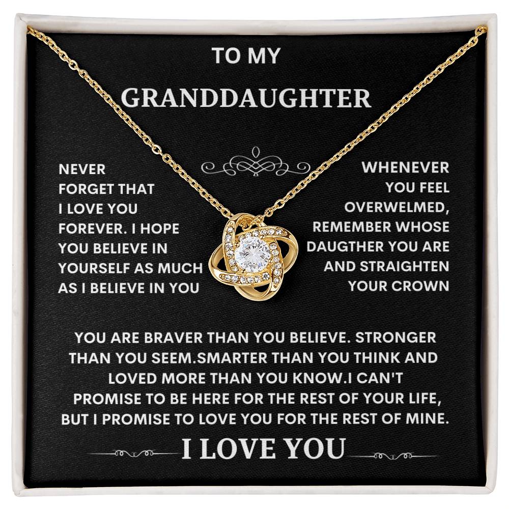 Granddaughter Necklace, Special Gift for Granddaughter. Heartfelt Granddaughter Present. Cherished Granddaughter Keepsake