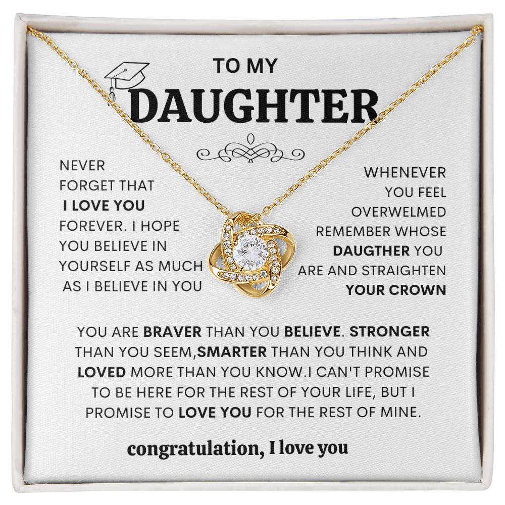 "Daughter Gift Necklace with Loving Message - Jewelry Keepsake from Parents - Inspirational"