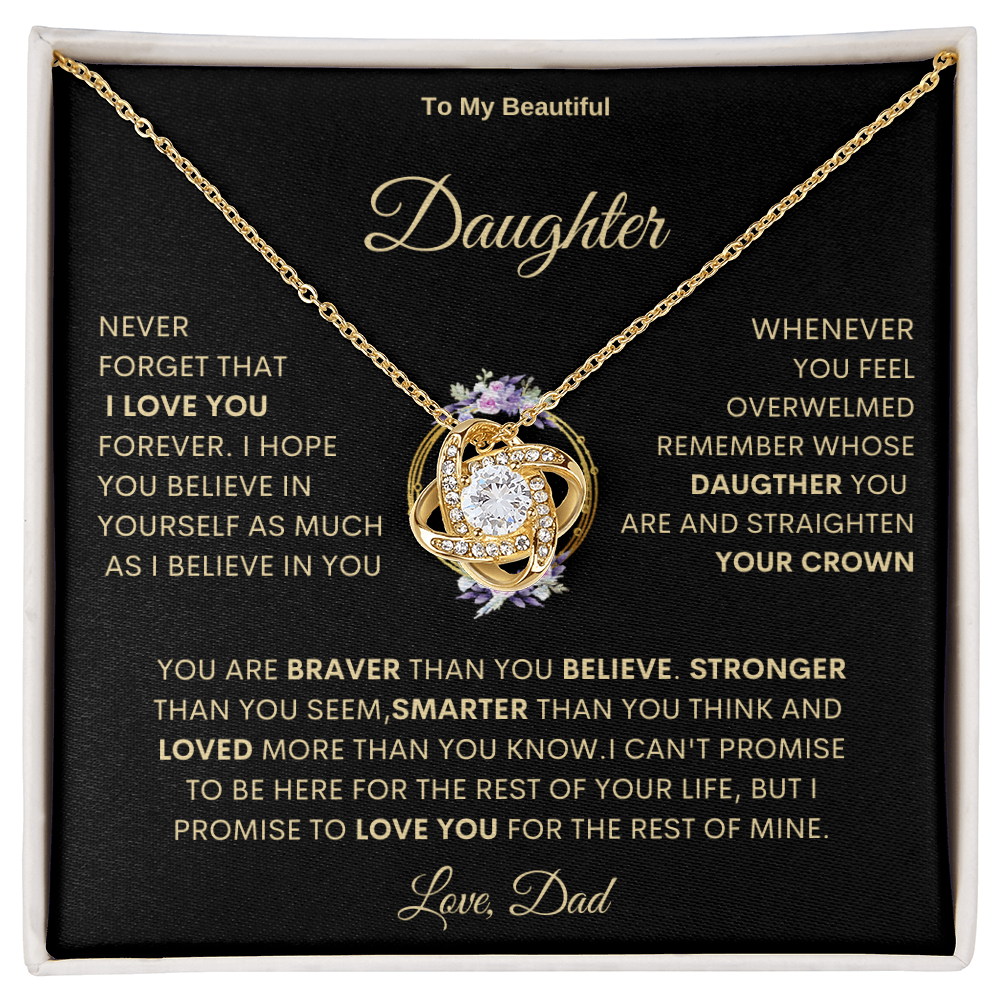 Daughter necklace gift from dad ,mom,special Christmas  Daughter present .