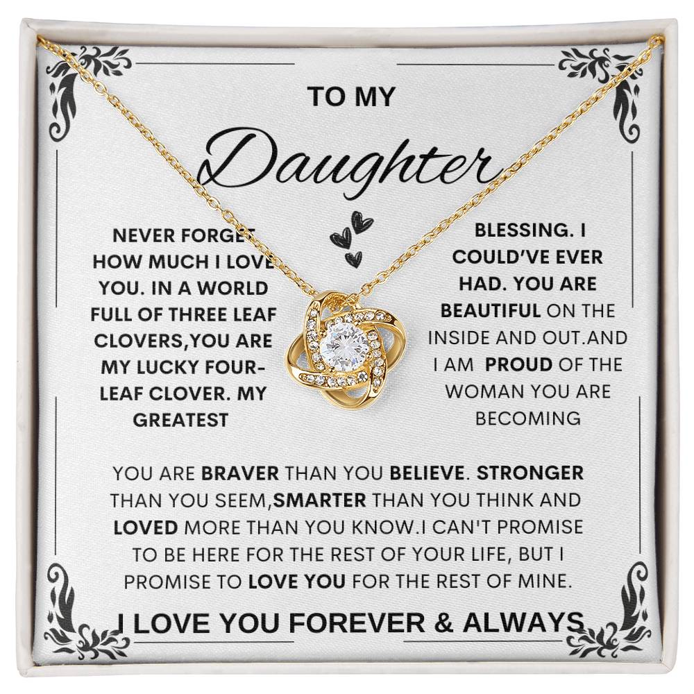 Daughter Necklace Gift, Heartfelt Necklace for Daughter, special  daughter gift from mom and dad