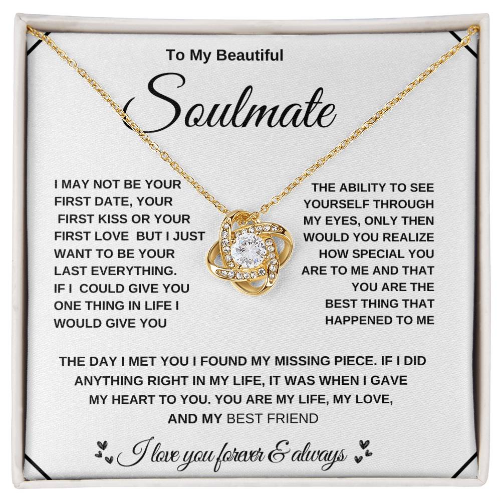 Forever Love Soulmate Necklace Gift for Wife,Romantic Soulmate Necklace for Wife - Thoughtful Gift Idea