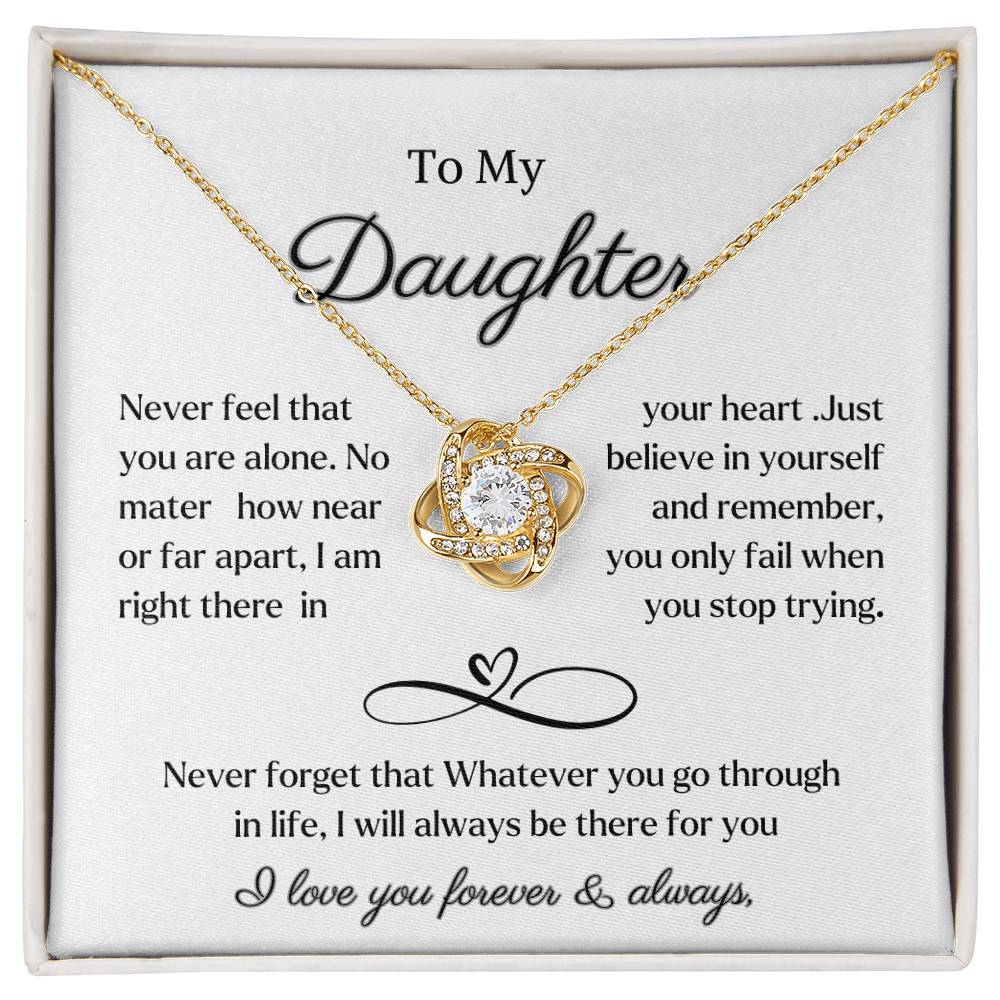 Daughter necklace gift from dad or mom .Birthday Christmas gift from parents to daughter