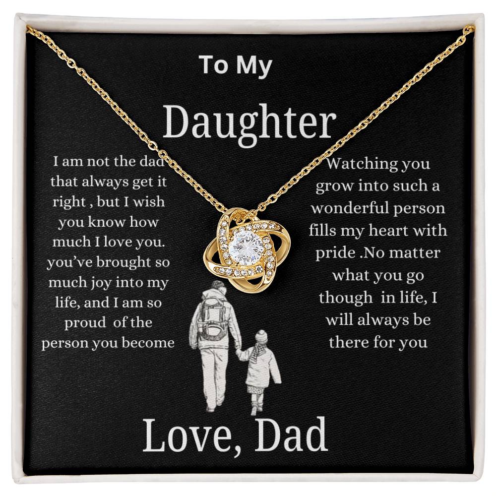 To My Daughter Necklace from Dad - Meaningful Gift of Love" "Father to Daughter Necklace - Heartfelt Gift for Her"