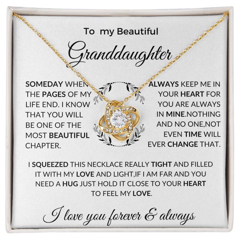 Granddaughter Jewelry Gift necklace for birthday, Xmas, Graduation ,special occasion. Gift from grandparents