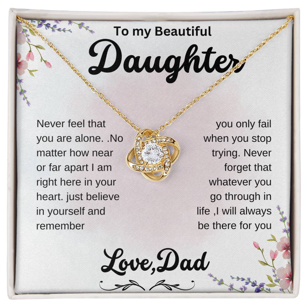 Daughter Necklace From Dad,Sentimental fatherly love gift necklace for daughter,