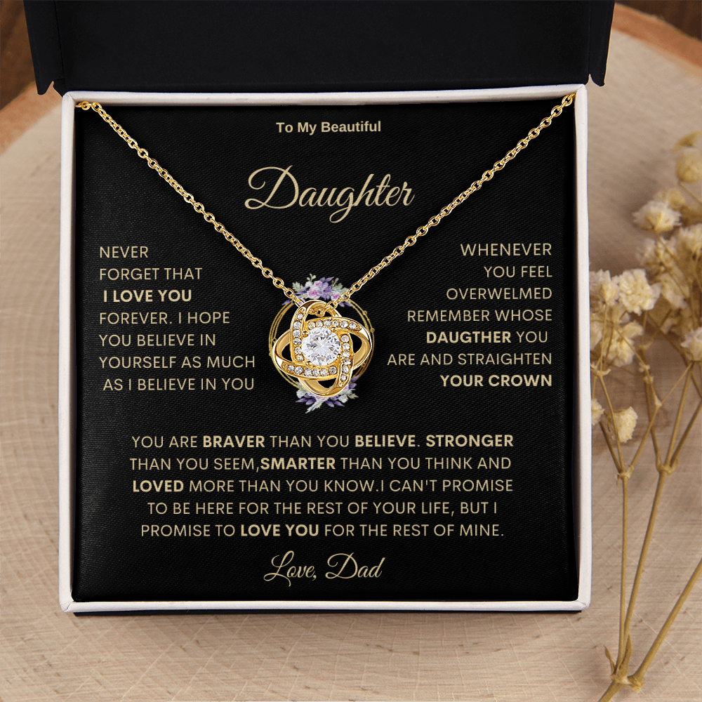 Daughter necklace gift from dad ,mom,special Christmas  Daughter present .