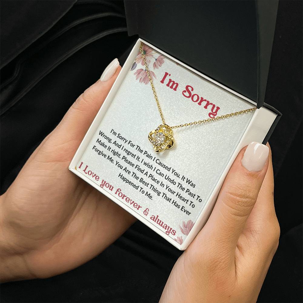 I am sorry wife partner gift necklace . apology gift for her