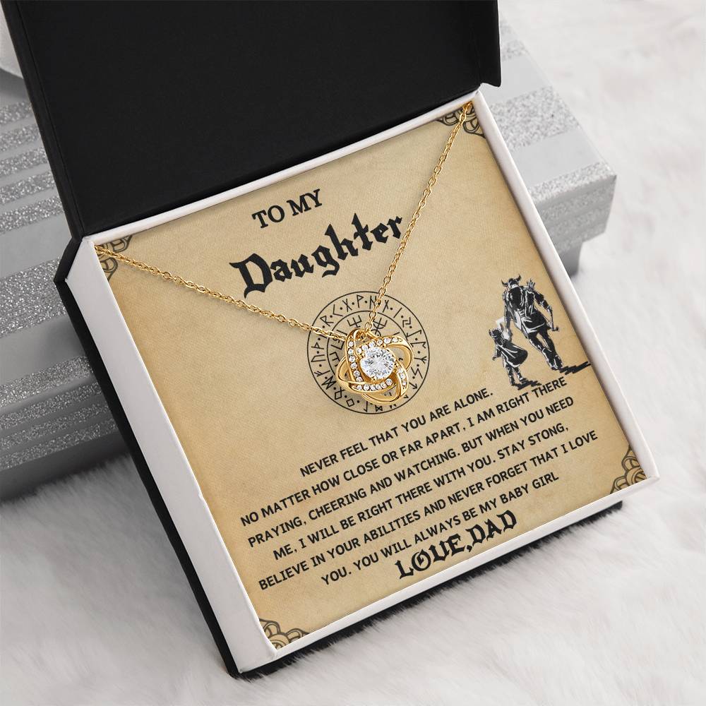 Daughter Necklace, From Viking Dad To My Daughter Necklace, I Want You To Believe Deep In Your Heart