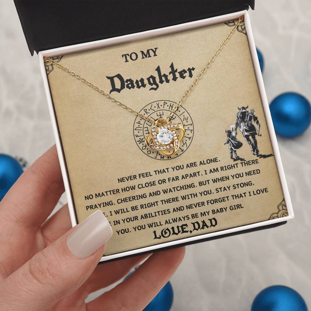 Daughter Necklace, From Viking Dad To My Daughter Necklace, I Want You To Believe Deep In Your Heart