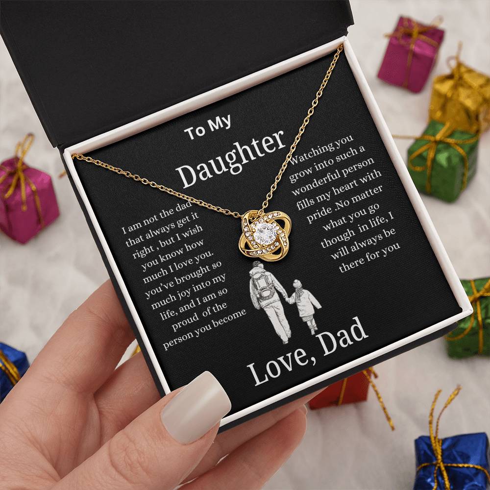 To My Daughter Necklace from Dad - Meaningful Gift of Love" "Father to Daughter Necklace - Heartfelt Gift for Her"