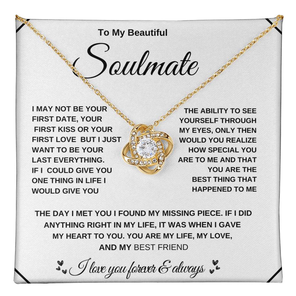 Forever Love Soulmate Necklace Gift for Wife,Romantic Soulmate Necklace for Wife - Thoughtful Gift Idea