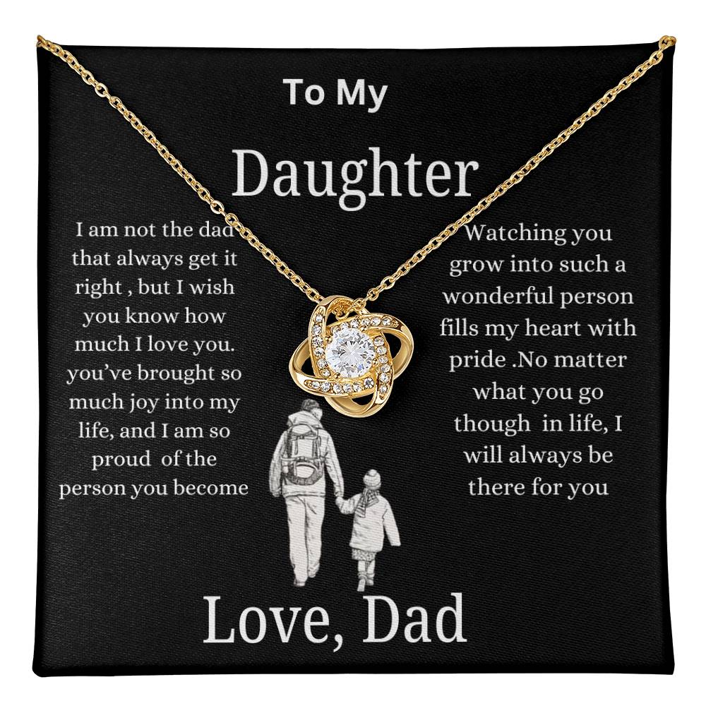 To My Daughter Necklace from Dad - Meaningful Gift of Love" "Father to Daughter Necklace - Heartfelt Gift for Her"