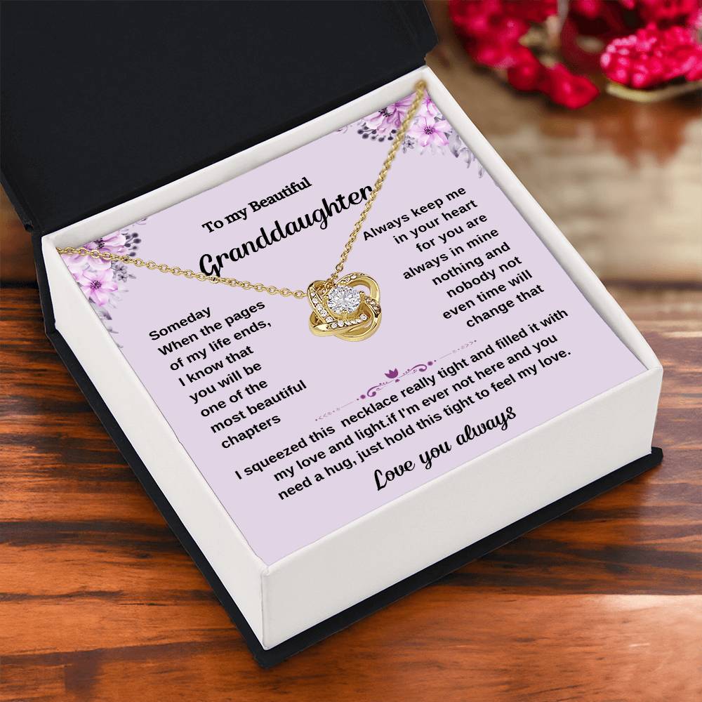 Granddaughter necklace from Grandpa or grandma birthday gif for grandkids