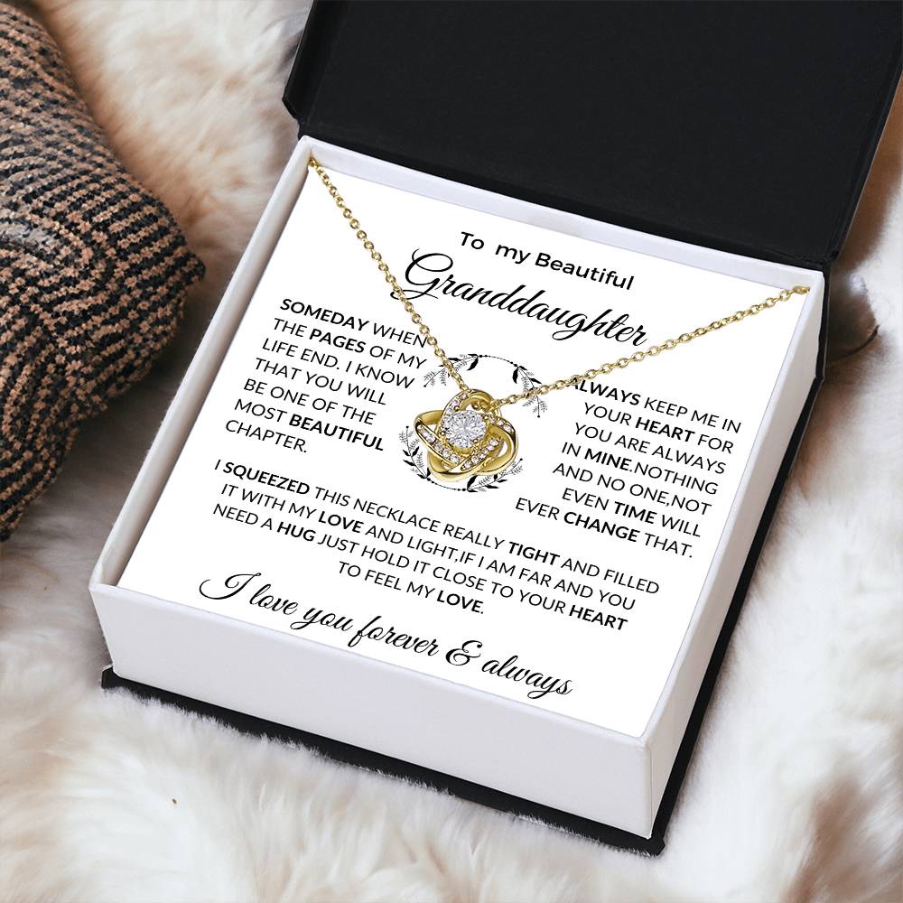 Granddaughter Jewelry Gift necklace for birthday, Xmas, Graduation ,special occasion. Gift from grandparents