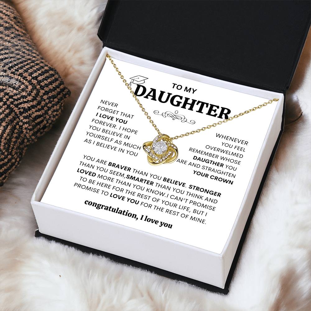 "Daughter Gift Necklace with Loving Message - Jewelry Keepsake from Parents - Inspirational"