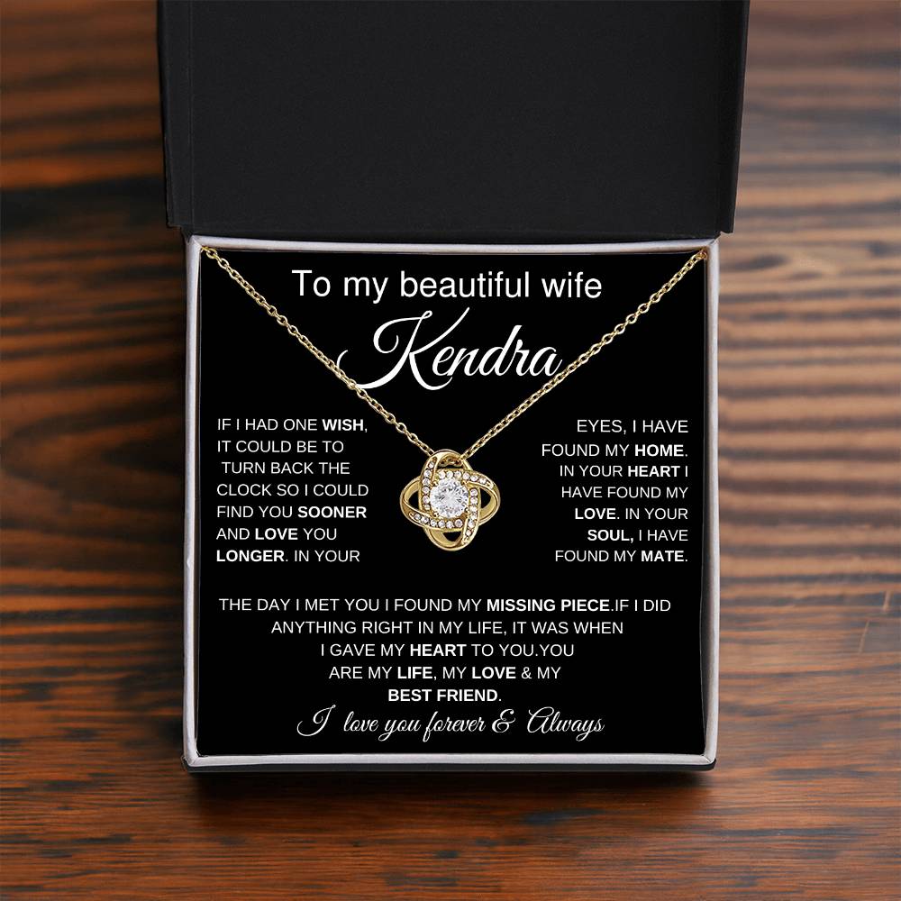 personalized necklace for wife,Unique pendant necklace for wife anniversary gift, Customized necklace for wife with heartfelt message