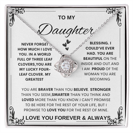 Daughter Necklace Gift, Heartfelt Necklace for Daughter, special  daughter gift from mom and dad