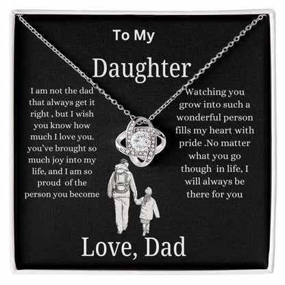 To My Daughter Necklace from Dad - Meaningful Gift of Love" "Father to Daughter Necklace - Heartfelt Gift for Her"