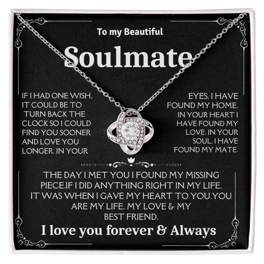 To My Soulmate/Wife Necklace Gift for Valentine Fiancée/Girlfriend Gifts for Her