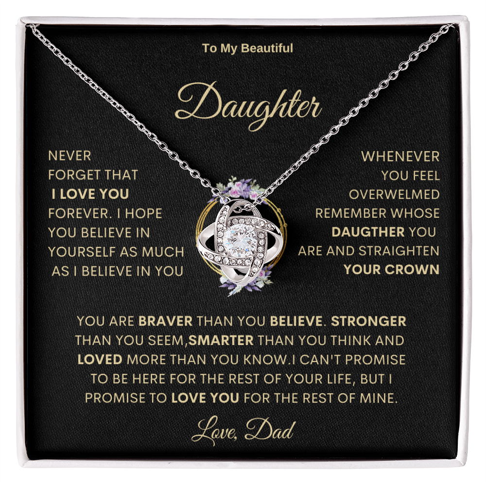 Daughter necklace gift from dad ,mom,special Christmas  Daughter present .