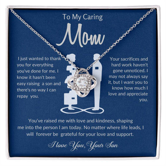 Son's gratitude  necklace for mom on Valentine's Day. mother gift necklace for mom, Christmas mom gift