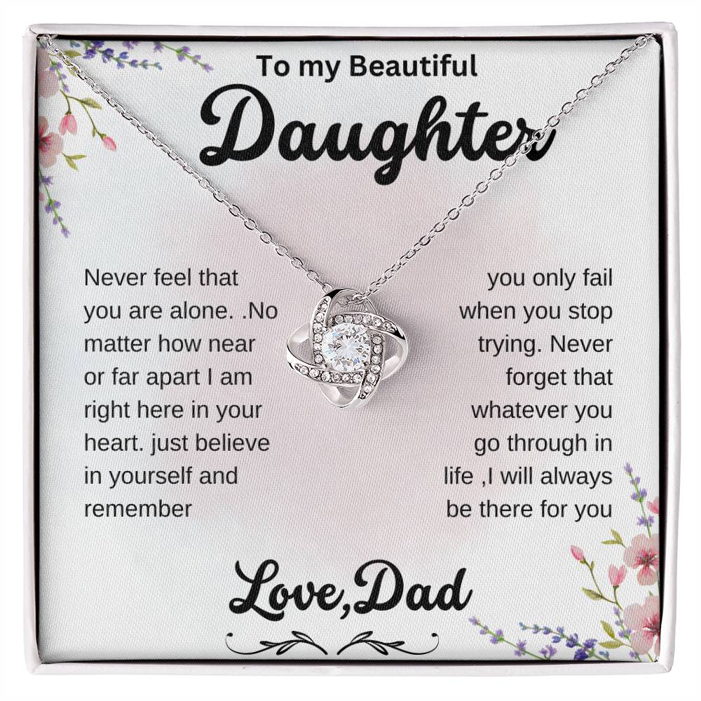 Daughter Necklace From Dad,Sentimental fatherly love gift necklace for daughter,