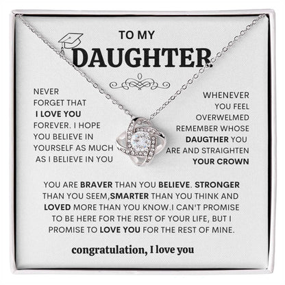 "Daughter Gift Necklace with Loving Message - Jewelry Keepsake from Parents - Inspirational"